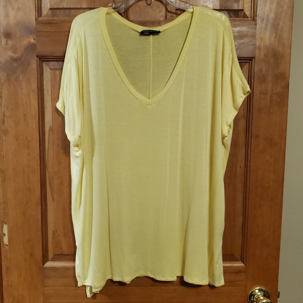 NWOT Yellow Basic Top